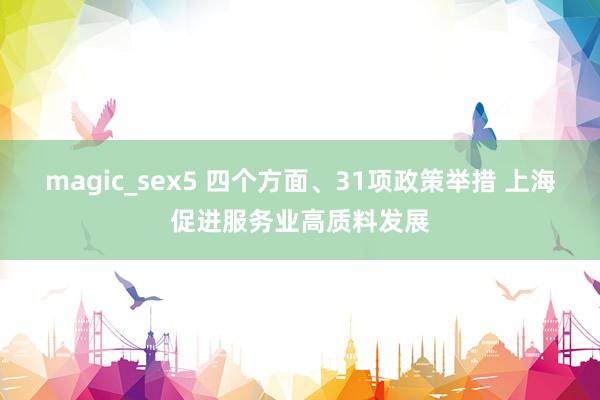 magic_sex5 四个方面、31项政策举措 上海促进服务业高质料发展