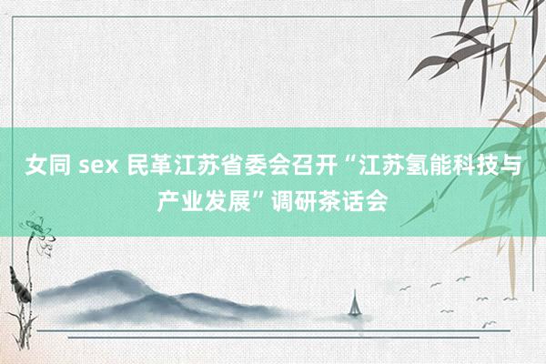 女同 sex 民革江苏省委会召开“江苏氢能科技与产业发展”调研茶话会