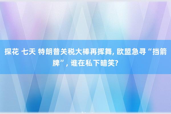 探花 七天 特朗普关税大棒再挥舞, 欧盟急寻“挡箭牌”, 谁在私下暗笑?