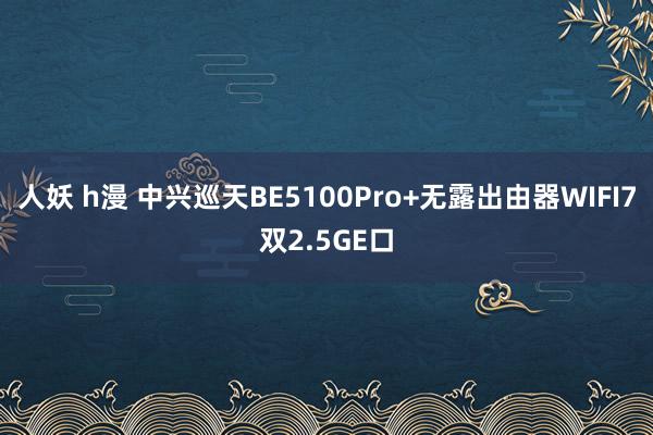 人妖 h漫 中兴巡天BE5100Pro+无露出由器WIFI7双2.5GE口