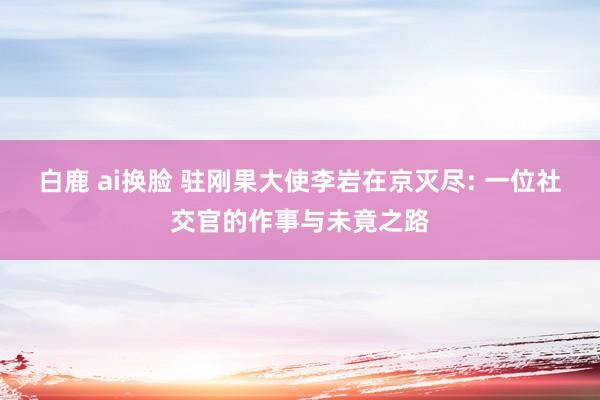 白鹿 ai换脸 驻刚果大使李岩在京灭尽: 一位社交官的作事与未竟之路