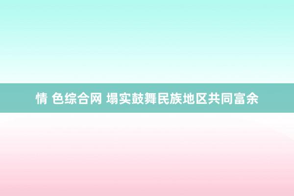情 色综合网 塌实鼓舞民族地区共同富余