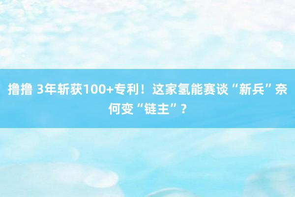 撸撸 3年斩获100+专利！这家氢能赛谈“新兵”奈何变“链主”？